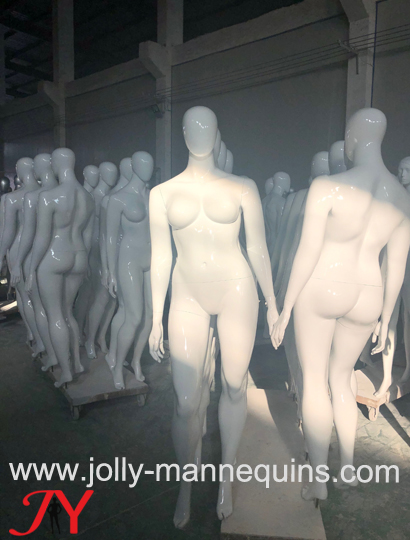 Jolly mannequins-white glossy female plus big size mannequin  Janet-2