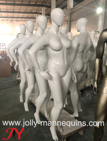 Jolly mannequins bending arm egghead plus size female mannequin Janet-3