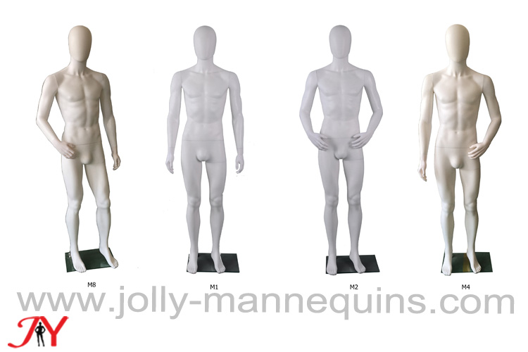 Jolly mannequins-white color plastic egghead male mannequins M collections