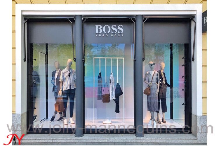 Mannequins or body forms, Hugo Boss window tells us you the decision